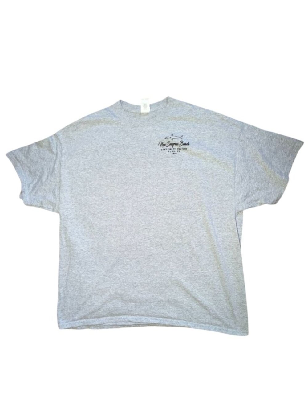 New Smyrna Beach Florida-Stay Salty Culture Adult T-Shirt-Gray-2XL